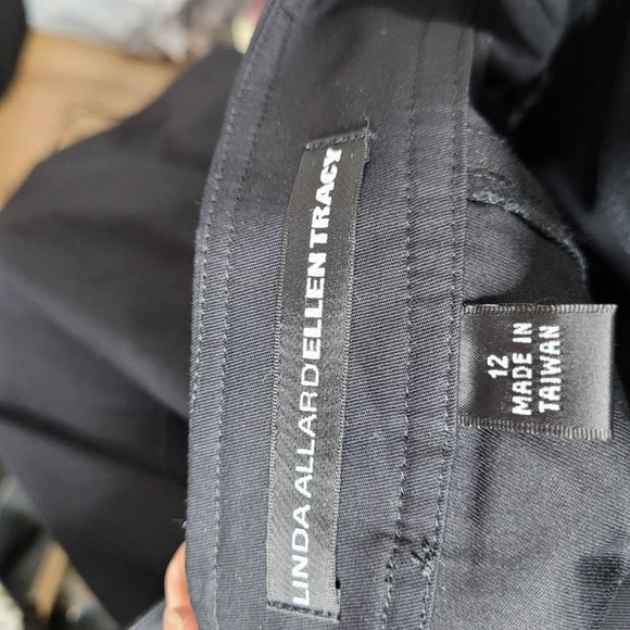 Linda Allard Ellen Tracy Womens Dress Career Pants Black slacks Stretch sz 12 - Picture 5 of 6